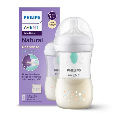 Avent kojenecká láhev Natural Response s ventilem AirFree 260ml, SCY673/82