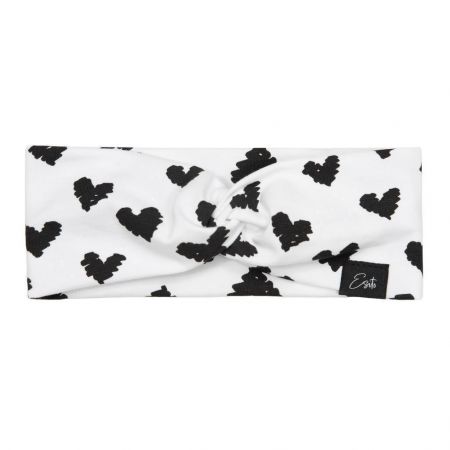 ESITO Dívčí čelenka do vlasů Black heart bílá Vel. 40