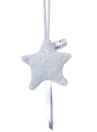 Baby's only dekorační hvězdička Cable šedá