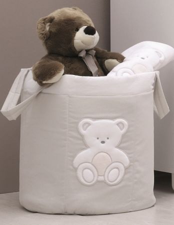 Italbaby textilní koš na hračky Peluche 48x50cm Barva: Bílá