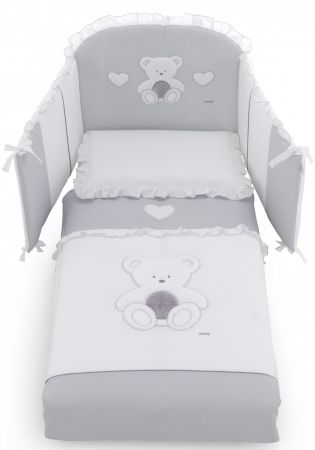 Italbaby Peluche mantinel s ložním prádlem šedý