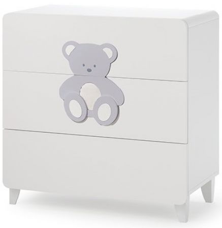 Italbaby dětská komoda Peluche Ovale šedá