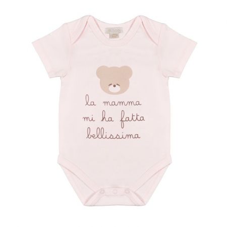 Nanán body pro miminko s potiskem růžové Velikost: 6 měsíců