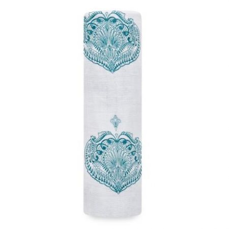 Aden & Anais bavlněná plena 120x120 Paisley Teal