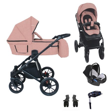 Dorjan kočárek Dream + Autosedačka+Base 4v1 2023 - DD07 Pink