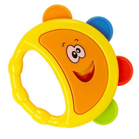 Dětské chrastítko Baby Mix tamburína žlutá