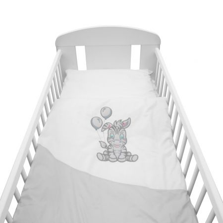 2-dílné ložní povlečení New Baby Zebra exclusive 100/135 bílo-šedé