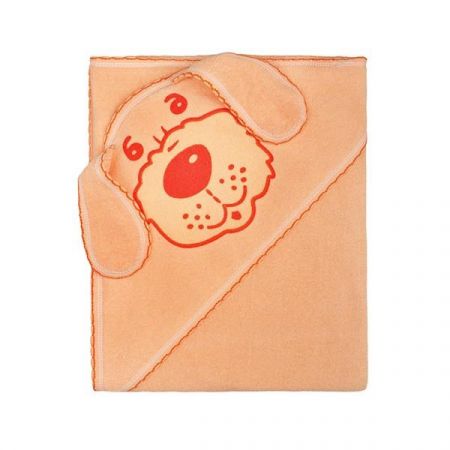 NEW BABY Dětská froté osuška 80x80 pejsek oranžová