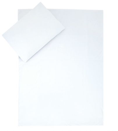 ESITO Dětské povlečení jednobarevné Brumla JERSEY - bílá / 100 x 135, 60 x 40 cm