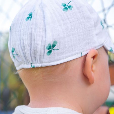 ESITO Dětská kšiltovka Mušelín trojlístek - XL / bílá