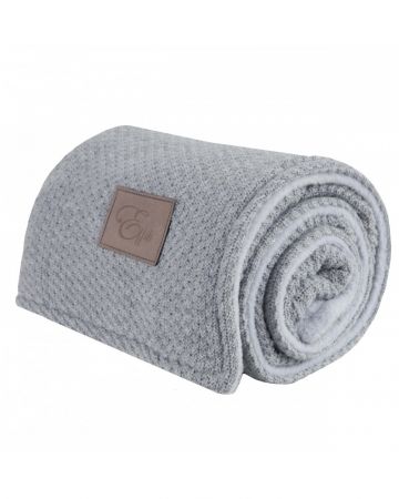 EFFIKI Vlnená & flísová dvojitá deka, Gray/Gray