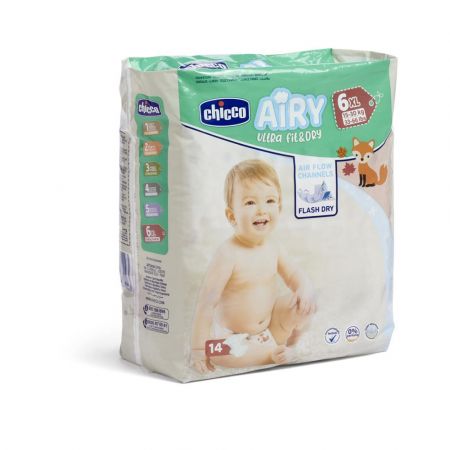 CHICCO Airy Pleny jednorázové 6 Extra Large (15-30 kg) 14 ks