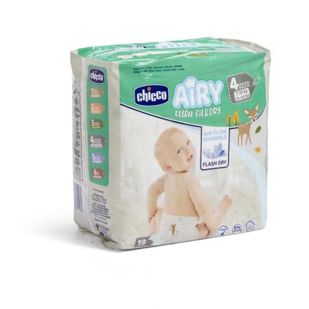 CHICCO Airy Pleny jednorázové 4 Maxi (7-18 kg) 19 ks