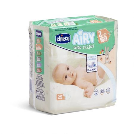 CHICCO Airy Pleny jednorázové 2 Mini (3-6 kg) 25 ks