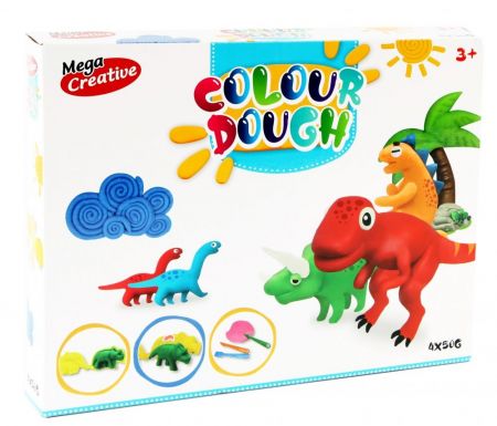 Dino plastelína MEGA CREATIVE 471259 sada