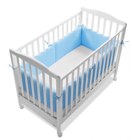 Italbaby extra dlouhý mantinel do postýlky 420x30cm Barva: Modrá