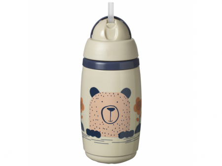 Tommee Tippee Netekoucí termohrnek Superstar s brčkem 266ml 12m+ Grey