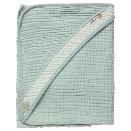 Bebe-Jou Mušelínový ručník s kapucí Pure Cotton Green