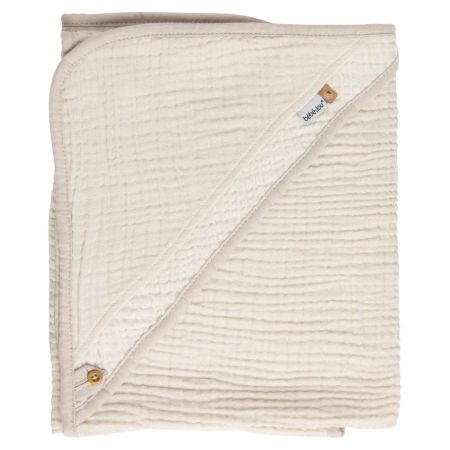 Bebe-Jou Mušelínový ručník s kapucí Pure Cotton Sand