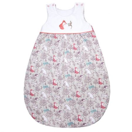 Little Angel Spací pytel Outlast® - béžová-růžová liška/bílá Velikost: 86-92