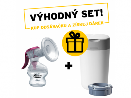 Tommee Tippee Manuální odsávačka Made for Me + Koš na pleny Sangenic Twist & Click