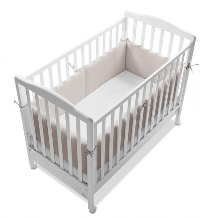 Italbaby extra dlouhý mantinel do postýlky 420x30cm Barva: Šedá