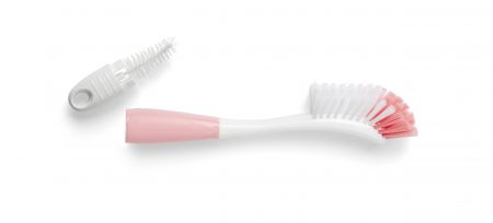 NUVITA Sada na čistění dětských lahví 2v1, Pastel pink Varianta: Pastel pink