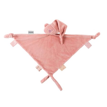 NATTOU Maxi mazlíček medvídek Lapidou 100% recycled old pink 65cmx40cm