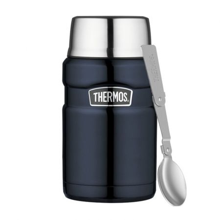 Thermos Termoska na jídlo se skládácí lžící a šálkem - tmavě modrá