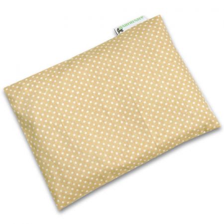 Babyrenka nahřívací polštářek z pohankových slupek s povlakem 20x14 cm Dots natur