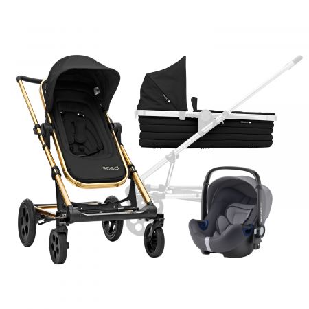 BRITAX SET Kočárek Seed Papilio Copper, Black/Black Varianta: Black/Black