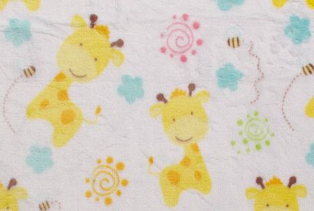 Kaarsgaren Deka Flanell fleece bílá žirafa 70x100cm