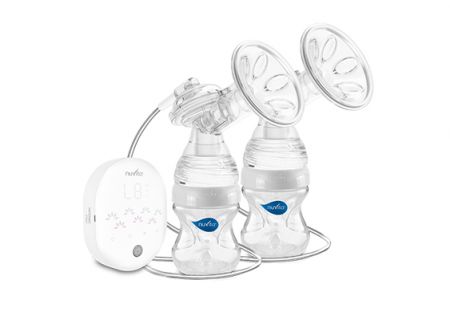 NUVITA Trojfázová dvojitá elektrická odsávačka, White/Grey M Varianta: White/Grey