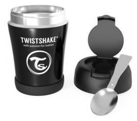 TWISTSHAKE Termoska na jídlo 350 ml černá