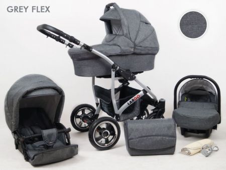 Kombinovaný kočárek Raf-pol Largo 2019 Varianta: Grey Flex 25 103332