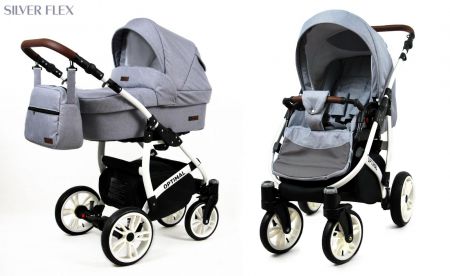 Kombinovaný kočárek Raf-pol Optimal 2v1 Varianta: Silver flex 105757