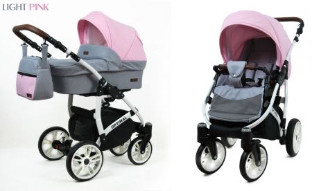 Kombinovaný kočárek Raf-pol Optimal 2v1 Varianta: Light pink 105751