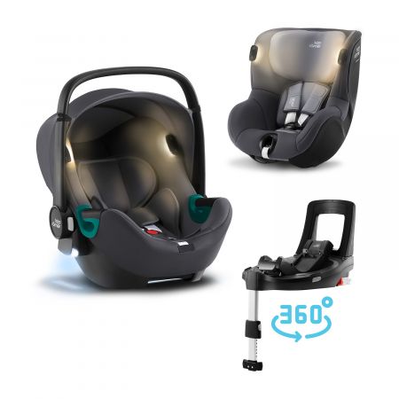 BRITAX Autosedačka set Baby-Safe iSense+Flex Base iSense+autosedačka Dualfix iSense, Midnight Grey Varianta: Midnight Grey