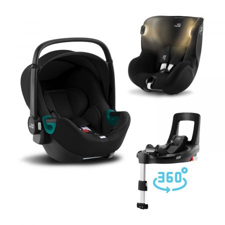 BRITAX Autosedačka set Baby-Safe 3 i-Size+Flex Base iSense+Autosedačka Dualfix iSense, Space Black Varianta: Space Black