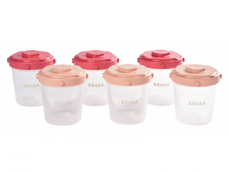 Beaba Skladovací kelímky na jídlo 6x200ml Pink