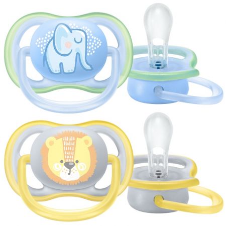 Philips AVENT Šidítko Ultra air Pastel 0-6m chlapec, 2 ks