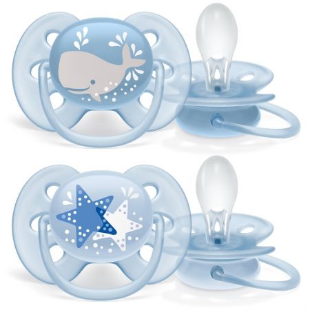 Philips AVENT Šidítko Ultrasoft Obrázek 6-18m chlapec, 2 ks