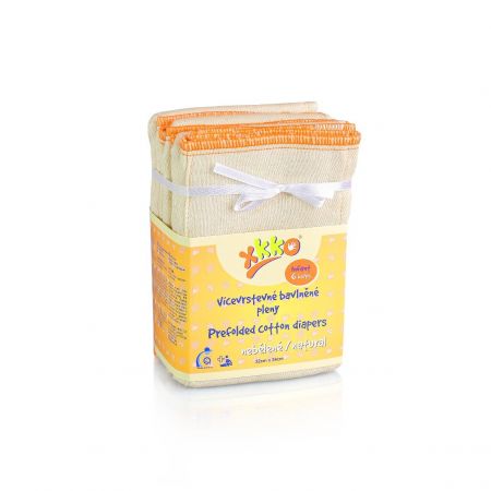 XKKO Classic Vícevrstvé plenky XKKO (4/8/4) - Infant Natural