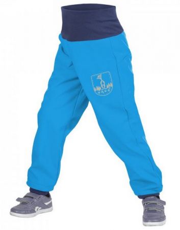 Unuo Batolecí softshellové kalhoty s fleecem Tyrkysové 98/104 SLIM