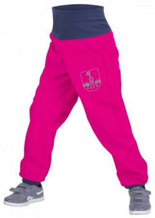 Unuo Batolecí softshellové kalhoty s fleecem Fuchsiové 98/104 SLIM