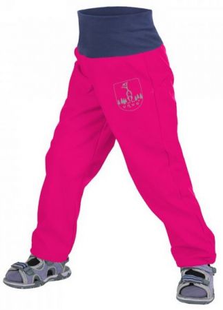 Unuo Batolecí softshellové kalhoty bez zateplení Fuchsiové 98/104 SLIM