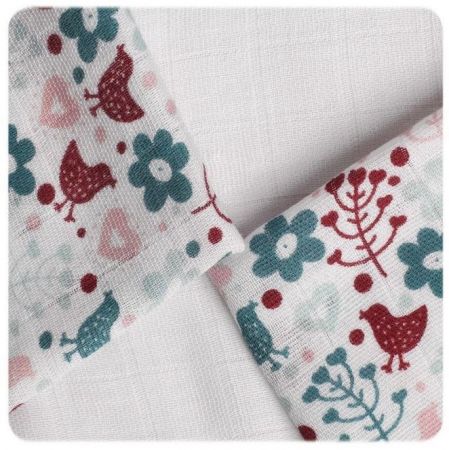 Bambusové ubrousky XKKO®BMB 30x30cm Flowers&Birds Girls MIX