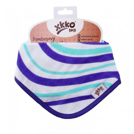XKKO®BMB Bambusový dětský slintáček/šátek - Ocean Blue Waves