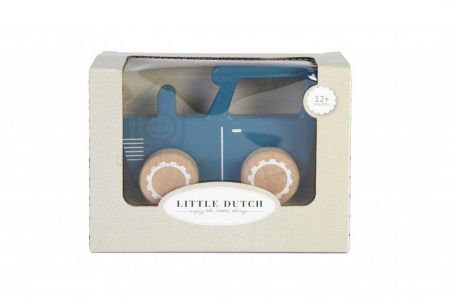 TIAMO traktor dřevěný Little Dutch modrý