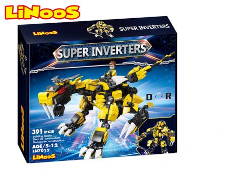 MIKRO TRADING - Stavebnice LiNooS Super Inverters Robot Dinosaurus LN7012